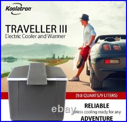 Durable Insulated Electric Cooler with Warming & Cooling 9.8 Qt for Road Trips