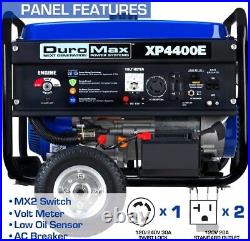 Duromax XP4400E Gas Powered Portable Generator-4400 Watt Electric Start-Camping