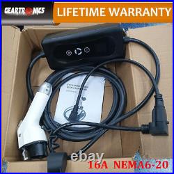 EV Charger 16A Electric Car Portable Charging Cable NEMA6-20 EVSE 110V-220V USA