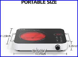 Electric Cooktop 110v, Portable Electric Stove 1800W Electric Infrared Hot Pl