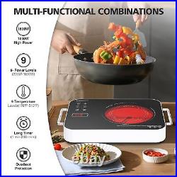 Electric Cooktop 110v, Portable Electric Stove 1800W Electric Infrared Hot Pl