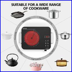 Electric Cooktop 110v, Portable Electric Stove 1800W Electric Infrared Hot Pl