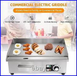 Electric Griddle 22 Commercial Flat Top Grill Countertop Griddle Hot Plate