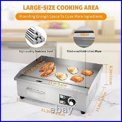 Electric Griddle 22 Commercial Flat Top Grill Countertop Griddle Hot Plate