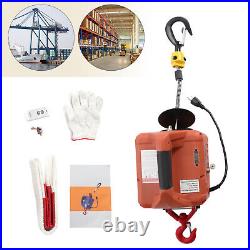 Electric Hoist Winch Crane with Remote Control 1100lbs 25ft Portable USA