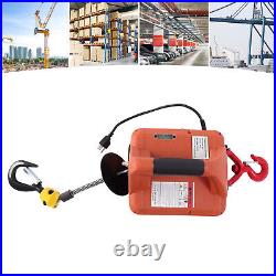 Electric Hoist Winch Crane with Remote Control 1100lbs 25ft Portable USA