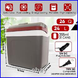 Electric Portable Cooler Plug in 12V Car Cooler 25 L (26 Qt), No Ice Thermo Elec