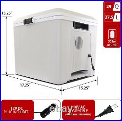 Electric Portable Cooler Plug in 12V Car Cooler/Warmer 29 Qt (27 L), No Ice Ther