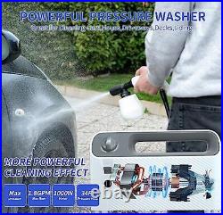 Electric Pressure Washer 1500psi1.8gpm Portable High Pressure Power Washer With