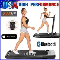 Electric Treadmill 2.25HP Portable Under Desk Fitness Running Machine Black USA