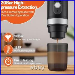 FUNYKICH Portable Electric Espresso Machine with Outdoor Carrying Bag, Travel Ca
