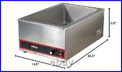 FW-S500 Commercial Portable Steam Table Food Warmer 120V 1200W, Stainless Steel, L