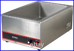 FW-S500 Commercial Portable Steam Table Food Warmer 120V 1200W, Stainless Steel, L