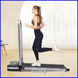 Folding 2In1 Electric Treadmill Under Desk Walking Pad Home Office Portable USA