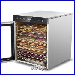 Food Dehydrator Machine 10 Trays 400W Fruit Meat Jerky Dryer Stainless Steel U. S