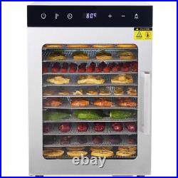 Food Dehydrator Machine 10 Trays 400W Fruit Meat Jerky Dryer Stainless Steel U. S