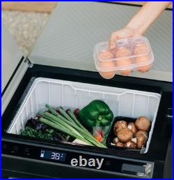 GE Profile PRV03ATTBB 75L Dual Zone Cooler Freezer AC/DC USB LED Portable NEW