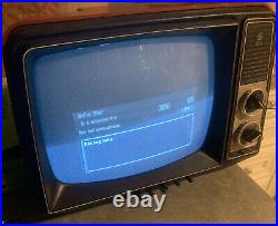 GE Television General Electric Black & White Portable TV 12XB9104T Orange Prop