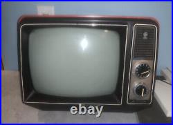 GE Television General Electric Black & White Portable TV 12XB9104T Orange Prop