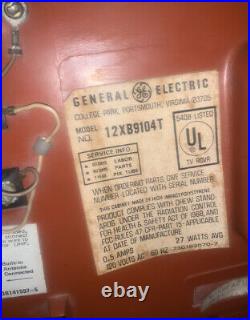 GE Television General Electric Black & White Portable TV 12XB9104T Orange Prop