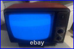 GE Television General Electric Black & White Portable TV 12XB9104T Orange Prop