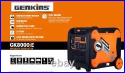 Genkins 8,000-W Super Quiet Portable Gas Inverter Generator with Electric Start