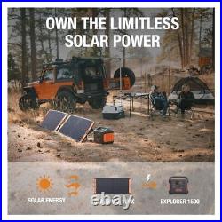 Jackery Explorer 1500 Portable Power Station with 2x SolarSaga 100