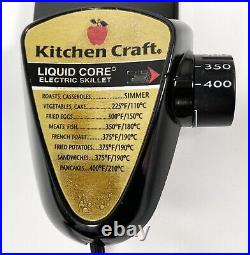 Kitchen Craft West Bend Electric Skillet LIQUID CORE with 2 Qt Pot DOME Lid Vtg EX