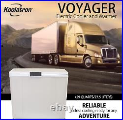 Koolatron Electric Portable Cooler Plug in 12V Car Cooler/Warmer 29 qt 27 L, No