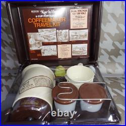 NEW! Kar-N-Home Portable Coffemaker Travel Kit 12V Car Plug SEALED