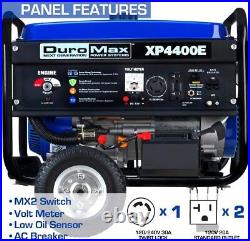 New DuroMax XP4400E 4,400 Watt Portable Gas Powered Generator