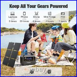 Peak 600W Power Station Portable Solar Generator + 40W Solar Panel Kit Camping
