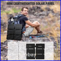 Peak 600W Power Station Portable Solar Generator + 40W Solar Panel Kit Camping