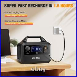 Peak 600W Power Station Portable Solar Generator + 40W Solar Panel Kit Camping