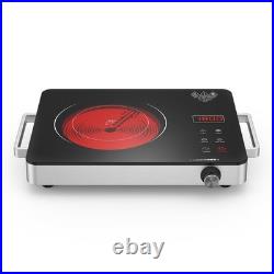 Portable Electric Cooktop 110V, 1800W Electric Stove Infrared Hot Plate with