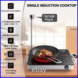 Portable Electric Cooktop 110V, 1800W Electric Stove Infrared Hot Plate with