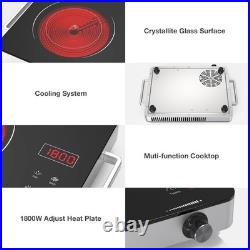 Portable Electric Cooktop 110V, 1800W Electric Stove Infrared Hot Plate with