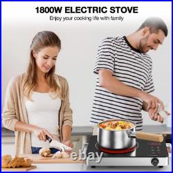 Portable Electric Cooktop 110V, 1800W Electric Stove Infrared Hot Plate with