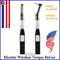 Portable Electric Dental Implant Torque Wrench Driver 201 Contra Angle Kit USA