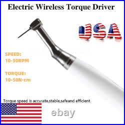 Portable Electric Dental Implant Torque Wrench Driver 201 Contra Angle Kit USA