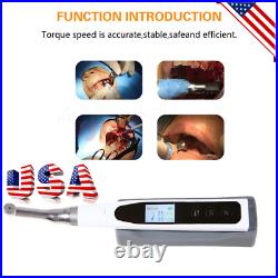Portable Electric Dental Implant Torque Wrench Driver 201 Contra Angle Kit USA