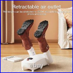 Portable Electric Shoe Glove Boot Dryer and Warmer with Adjustable Rack & Timer