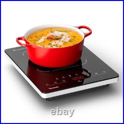 Portable Electric Stove, 110V Single Burner Electric Cooktop, Countertop Burne