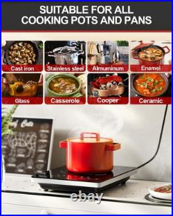 Portable Electric Stove, 110V Single Burner Electric Cooktop, Countertop Burne