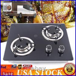 Portable Electric Two Burner Cooktop RV Dorm Countertop Stove Gas Stove LPG USA