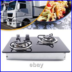 Portable Electric Two Burner Cooktop RV Dorm Countertop Stove Gas Stove LPG USA