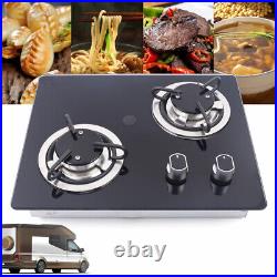 Portable Electric Two Burner Cooktop RV Dorm Countertop Stove Gas Stove LPG USA