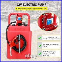 Portable Gasoline Diesel Fuel Caddy Transfer Tank 32 Gallon, with12V 10GPM Pump