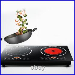 Portable Induction Cooktop Countertop Dual Cooker 2-Burner Stove Hot Plate USA