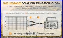 Portable Power Station 2000W Peak Solar Generator Backup Battery / Solar Panel
